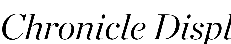 Chronicle Display Light Italic Polices Telecharger